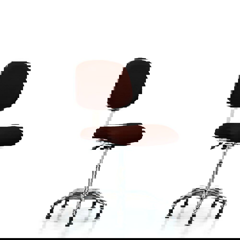 Task Chair: Vinyl, Burgundy